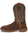 Image #3 - Justin Men's Stampede Rush Short Base Performance Western Boots - Broad Square Toe, Brown, hi-res