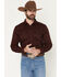 Image #1 - Blue Ranchwear Men's Ranch Life Solid Long Sleeve Snap Stretch Western Shirt, Burgundy, hi-res