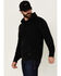 Image #2 - Brothers and Sons Men's Vander Solid Hooded Sweatshirt, Black, hi-res