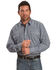 Image #2 - Roper Men's Geo Print Long Sleeve Snap Western Shirt , Blue, hi-res