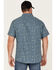 Image #4 - Brothers and Sons Men's Conversational Print Short Sleeve Button-Down Western Shirt, Indigo, hi-res