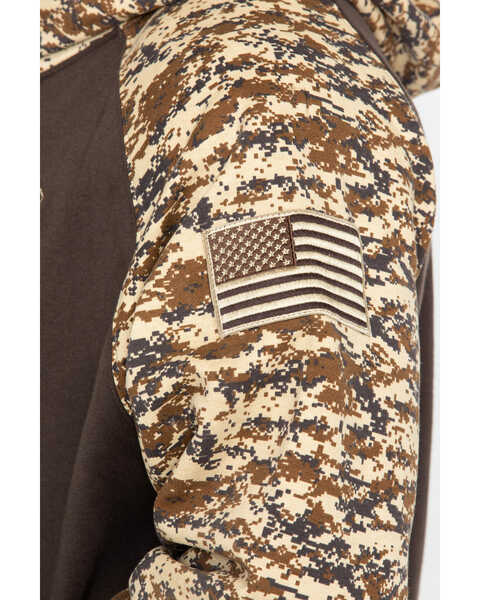 Image #4 - Ariat Men's Patriot Desert Camo Hooded Sweatshirt, Brown, hi-res
