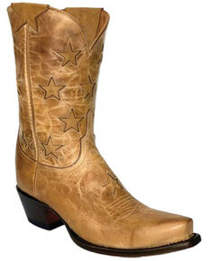 Lucchese Women's Tan Star Western Boots - Snip toe, Tan, hi-res