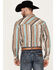 Image #4 - Rock & Roll Denim Men's Serape Striped Long Sleeve Performance Snap Western Shirt, Tan, hi-res