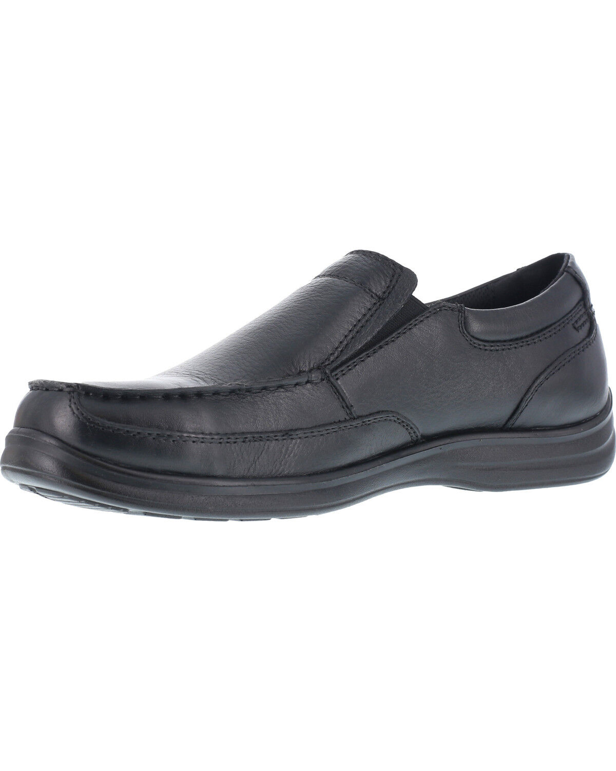 Image #2 - Florsheim Women's Slip-On Work Shoes - Steel Toe, Black, hi-res