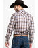 Stetson Men's Dobby Med Plaid Long Sleeve Western Shirt , Brown, hi-res