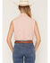 Image #4 - Ely Walker Women's Western Motif Stripe Print Sleeveless Snap Western Shirt, Pink, hi-res
