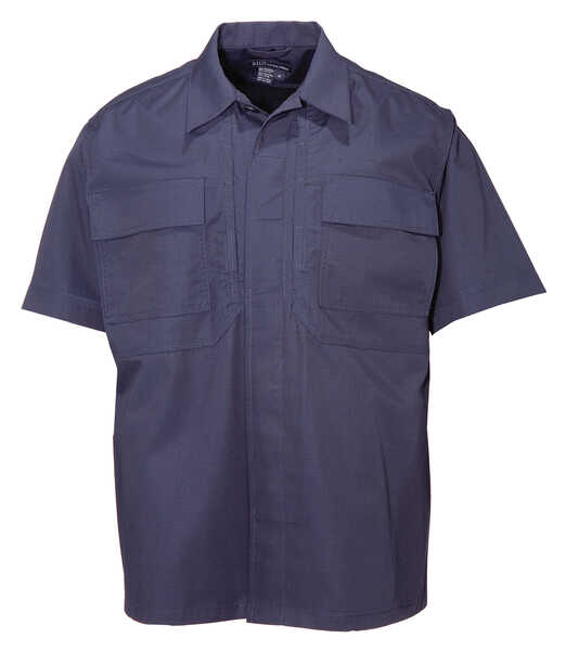 Image #1 - 5.11 Tactical Men's Taclite TDU Short Sleeve Button Down Shirt, Navy, hi-res
