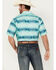 Image #4 - Ariat Men's VentTEK Classic Fit Southwestern Striped Short Sleeve Performance Shirt , Aqua, hi-res