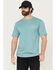 Image #2 - Carhartt Men's Loose Fit Heavyweight Short Sleeve Pocket Work T-Shirt, Blue, hi-res