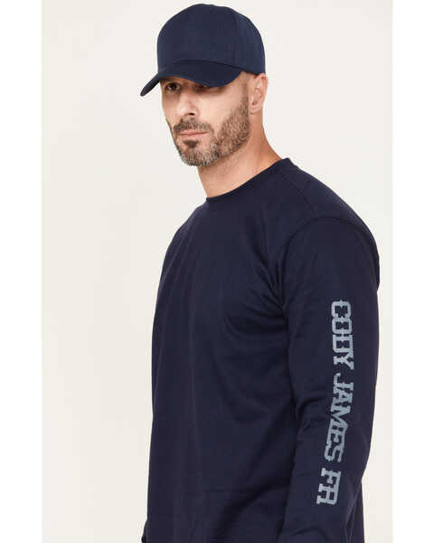 Image #2 - Cody James Men's FR Range Cowboys Graphic Long Sleeve Work T-Shirt , Navy, hi-res