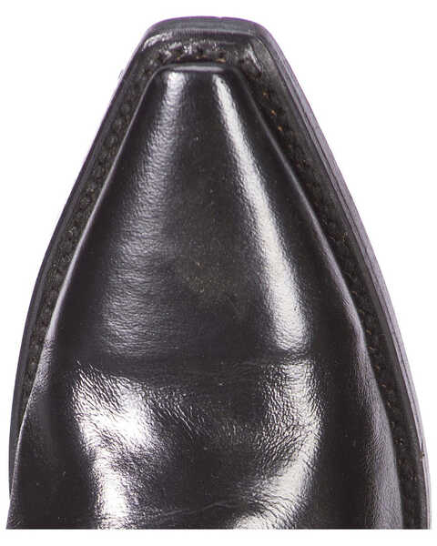 Image #6 - Dan Post Women's Polished Western Boots - Snip Toe, Black, hi-res