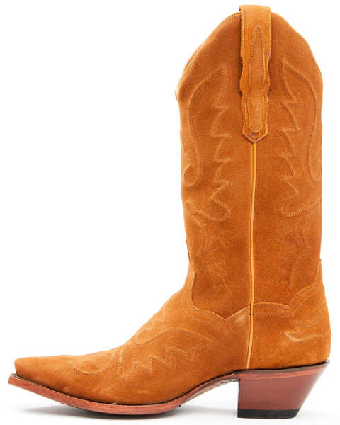 Image #3 - Dan Post Women's Suede Western Boots - Snip Toe, Honey, hi-res