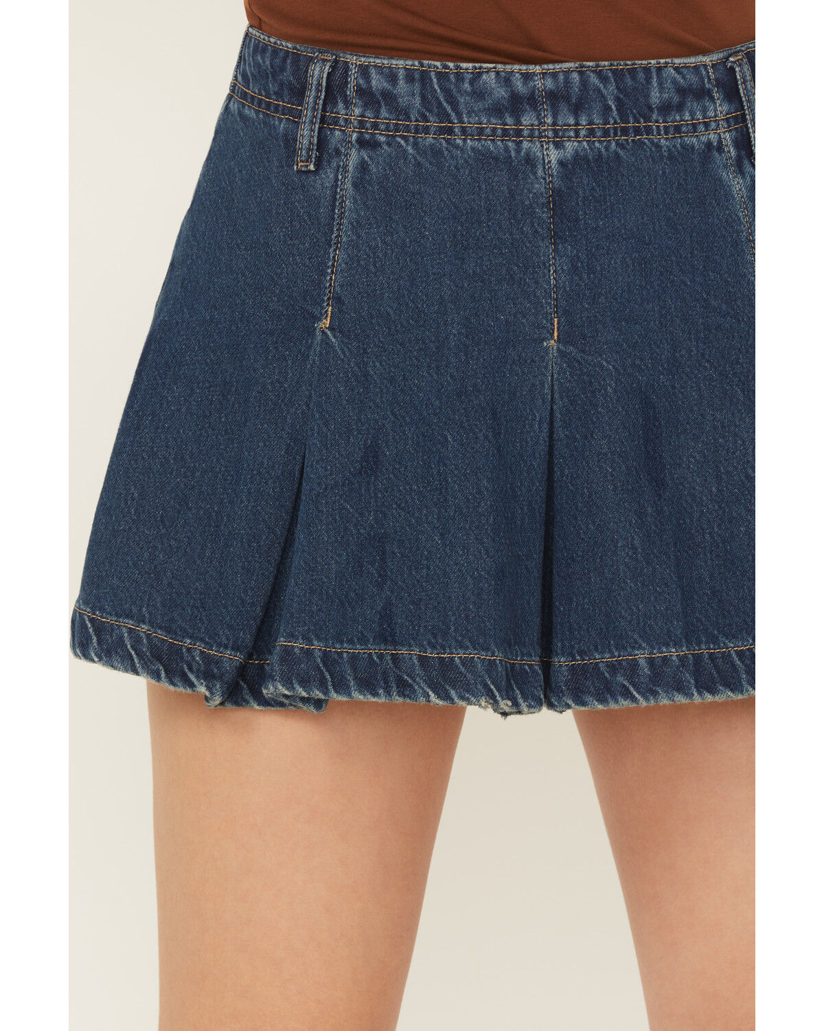 Image #2 - Free People Women's Madison Ave Dark Wash Mini Denim Skirt, Dark Wash, hi-res