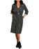 Image #1 - Roper Women's Southwestern Print Long Sleeve Midi Dress, Black, hi-res
