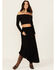 Image #1 - Originality Women's Tiered Maxi Skirt, Black, hi-res