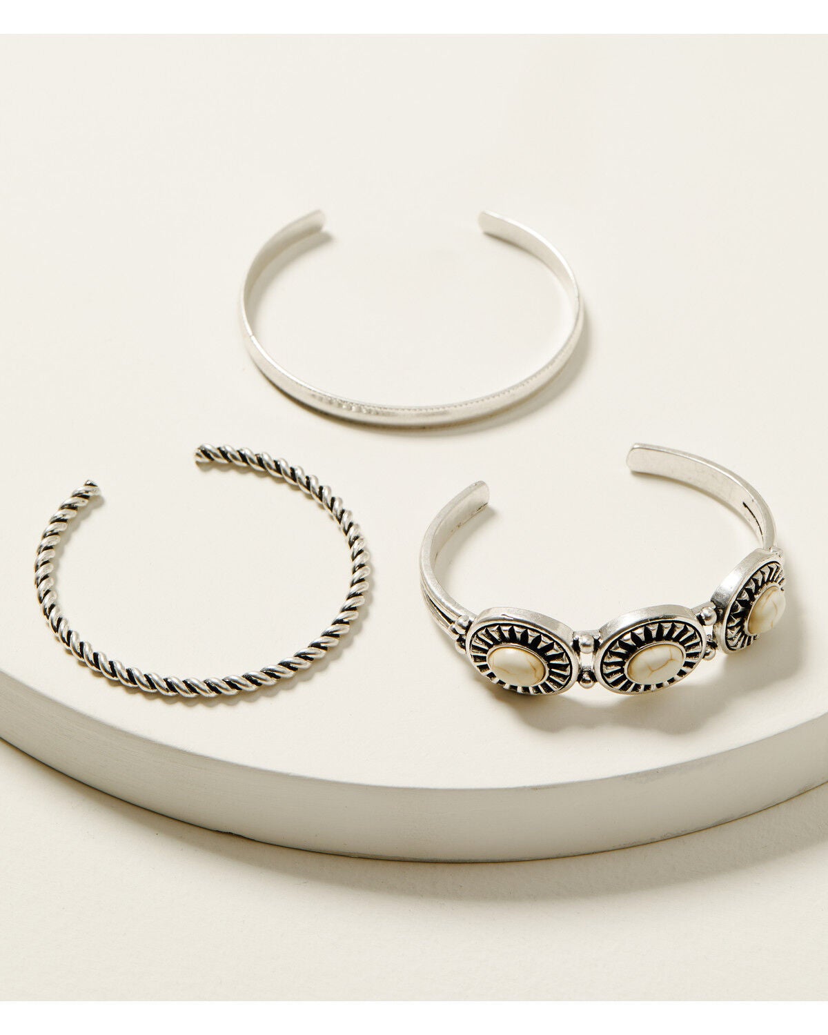 Image #1 - Shyanne Women's Cuff Bracelet Set - 3 Piece, Turquoise, hi-res