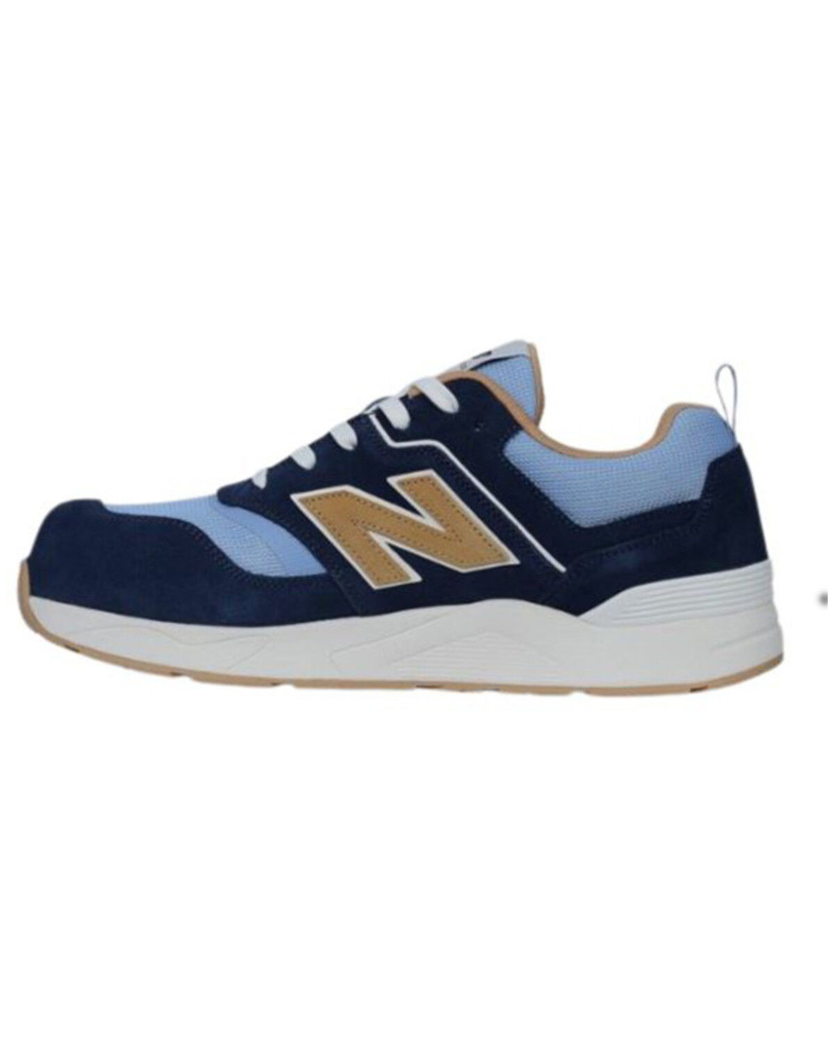 Image #3 - New Balance Men's Elite Lite Work Shoes - Composite Toe, Brown/blue, hi-res