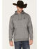 Image #1 - RANK 45® Men's Champion Printed Camo Hooded Sweatshirt, Heather Grey, hi-res