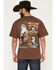 Image #1 - Morgan Wallen Men's Short Sleeve Graphic T-Shirt, Brown, hi-res
