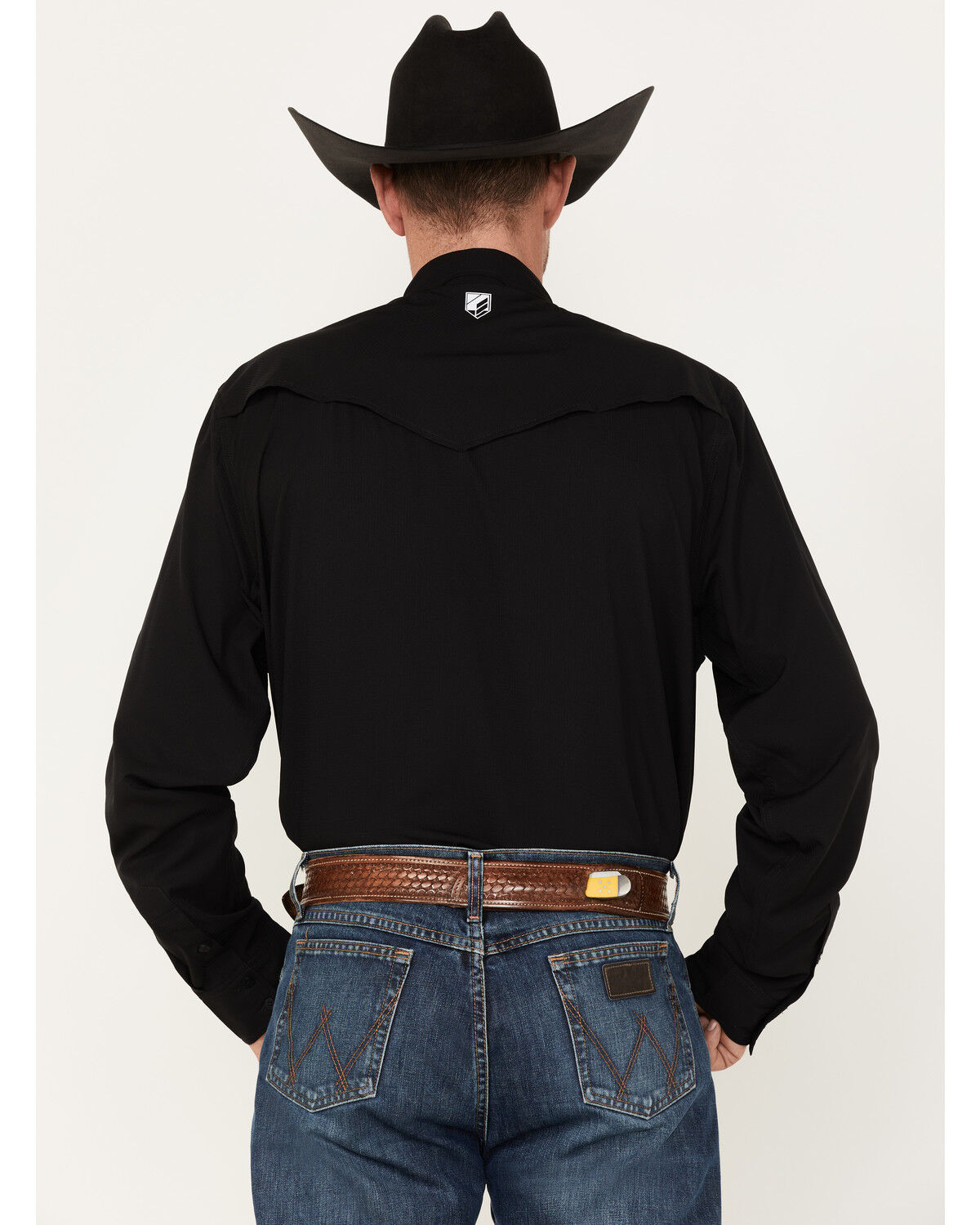 Image #4 - RANK 45® Men's Roughie Performance Long Sleeve Button-Down Shirt, Black, hi-res