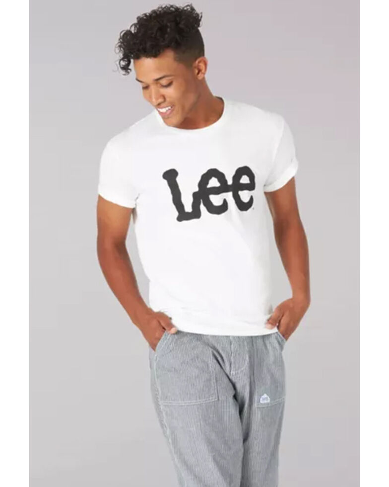 Lee Men's White Logo Short Sleeve T-Shirt , White, hi-res