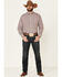 Cinch Men's White Floral Geo Print Long Sleeve Western Shirt , White, hi-res