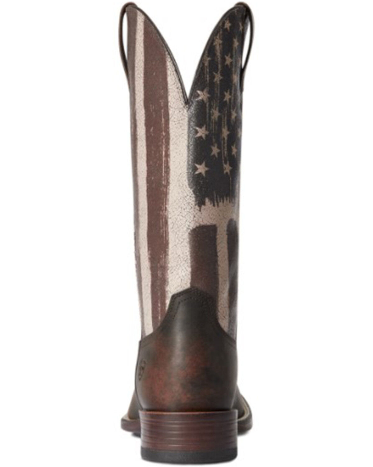 Image #3 - Ariat Men's Taylor Tan Distressed Flag Patriot Ultra Full-Grain Western Boot - Broad Square Toe, Brown, hi-res