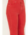 Image #2 - Rolla's Women's East Coast High Rise Corduroy Flare Pants, Red, hi-res