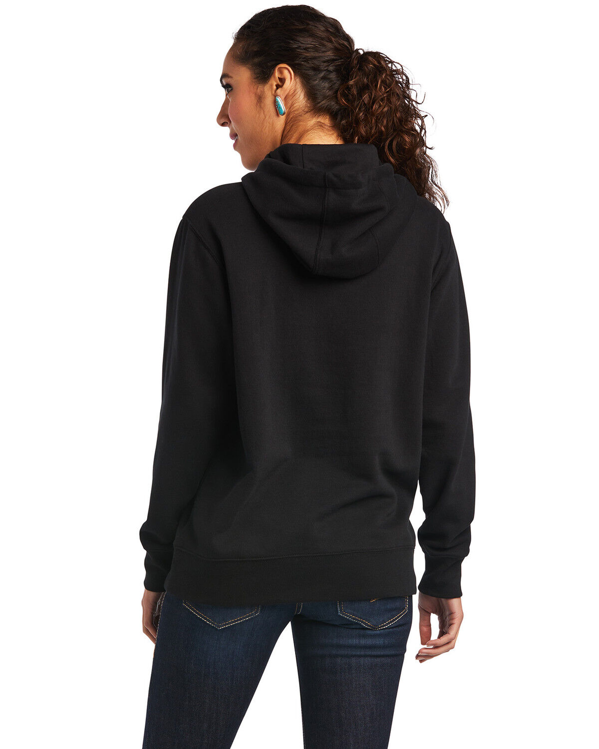 Image #3 - Ariat Women's Mexico Embroidered Logo Pullover Hoodie - Plus, Black, hi-res
