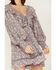Image #3 - Jen's Pirate Booty Women's Floral Print Long Sleeve Wildflower Lasi Mini Dress, Blue, hi-res