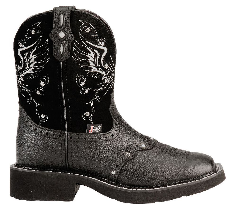black justin cowgirl boots