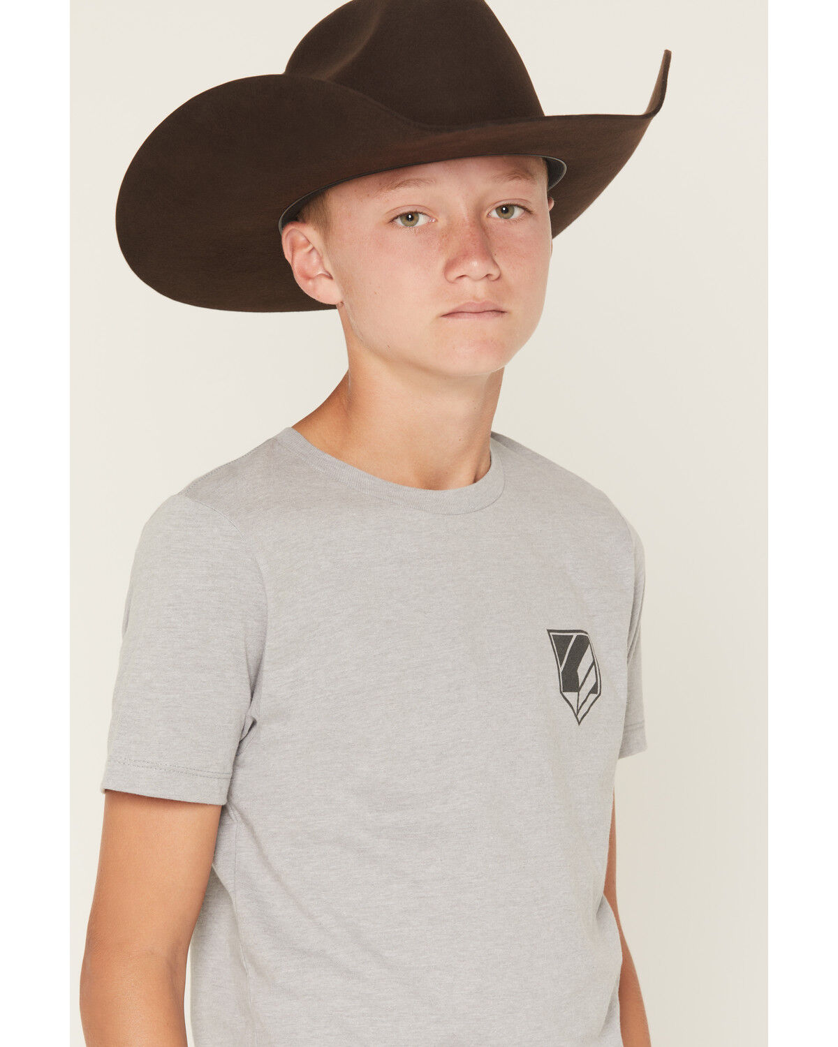 Image #3 - RANK 45® Boys' Americana Cowboy Logo Short Sleeve Graphic T-Shirt, Silver, hi-res