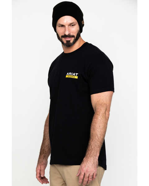 Image #3 - Ariat Men's Rebar Cotton Strong Roughneck Graphic Work T-Shirt , Black, hi-res