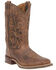 Laredo Men's Rancher Rust Stockman Western Boots - Broad Square Toe, Brown, hi-res