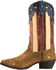 Laredo Women's Keyes Stars & Stripes Western Boots - Snip Toe, Tan, hi-res