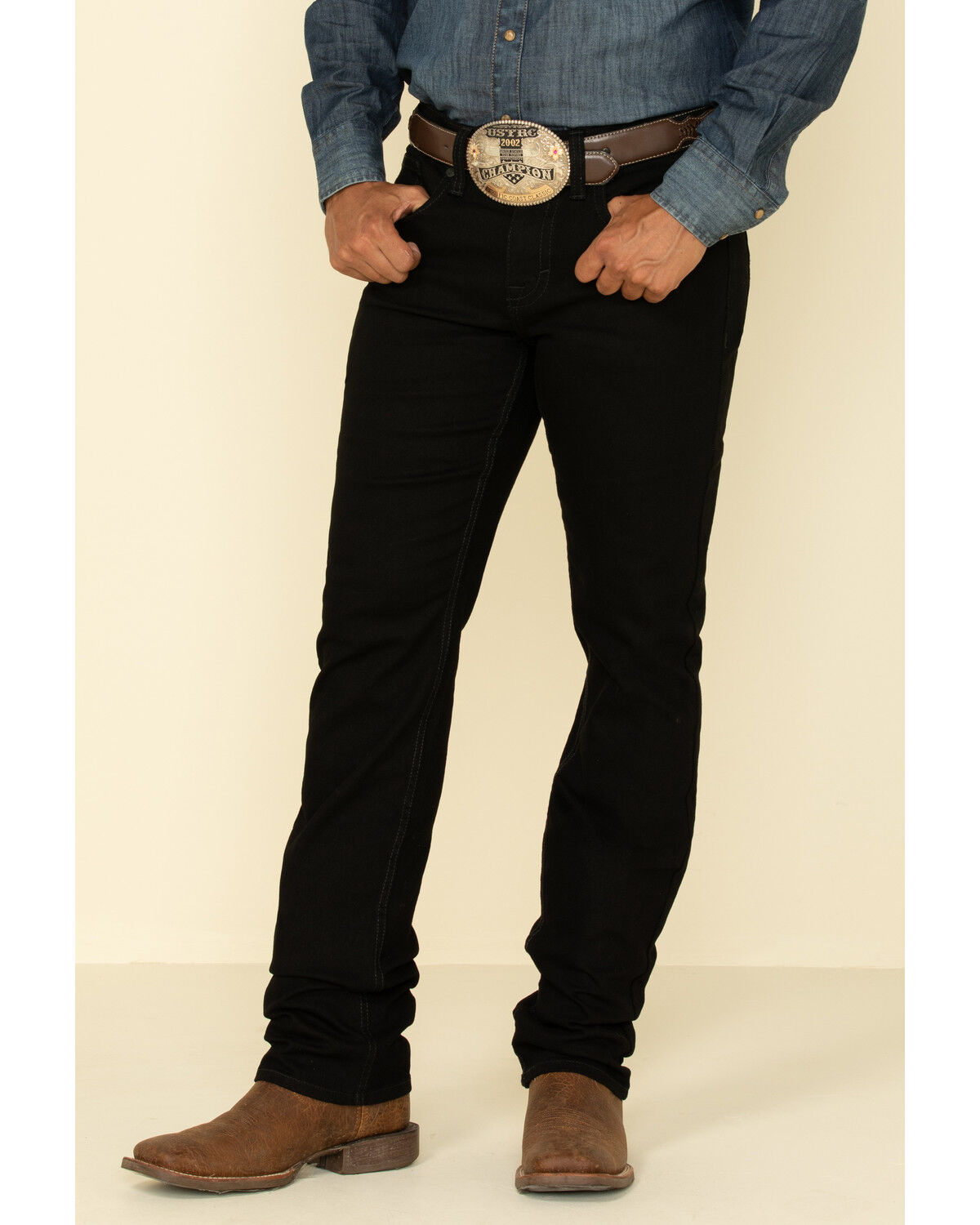 Image #2 - Cody James Men's Night Rider Black Wash Slim Straight Stretch Denim Jeans, Black, hi-res