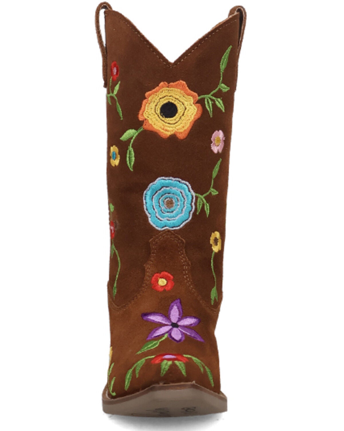 Image #4 - Dingo Girls' Flower Power Western Boots - Snip Toe, Brown, hi-res