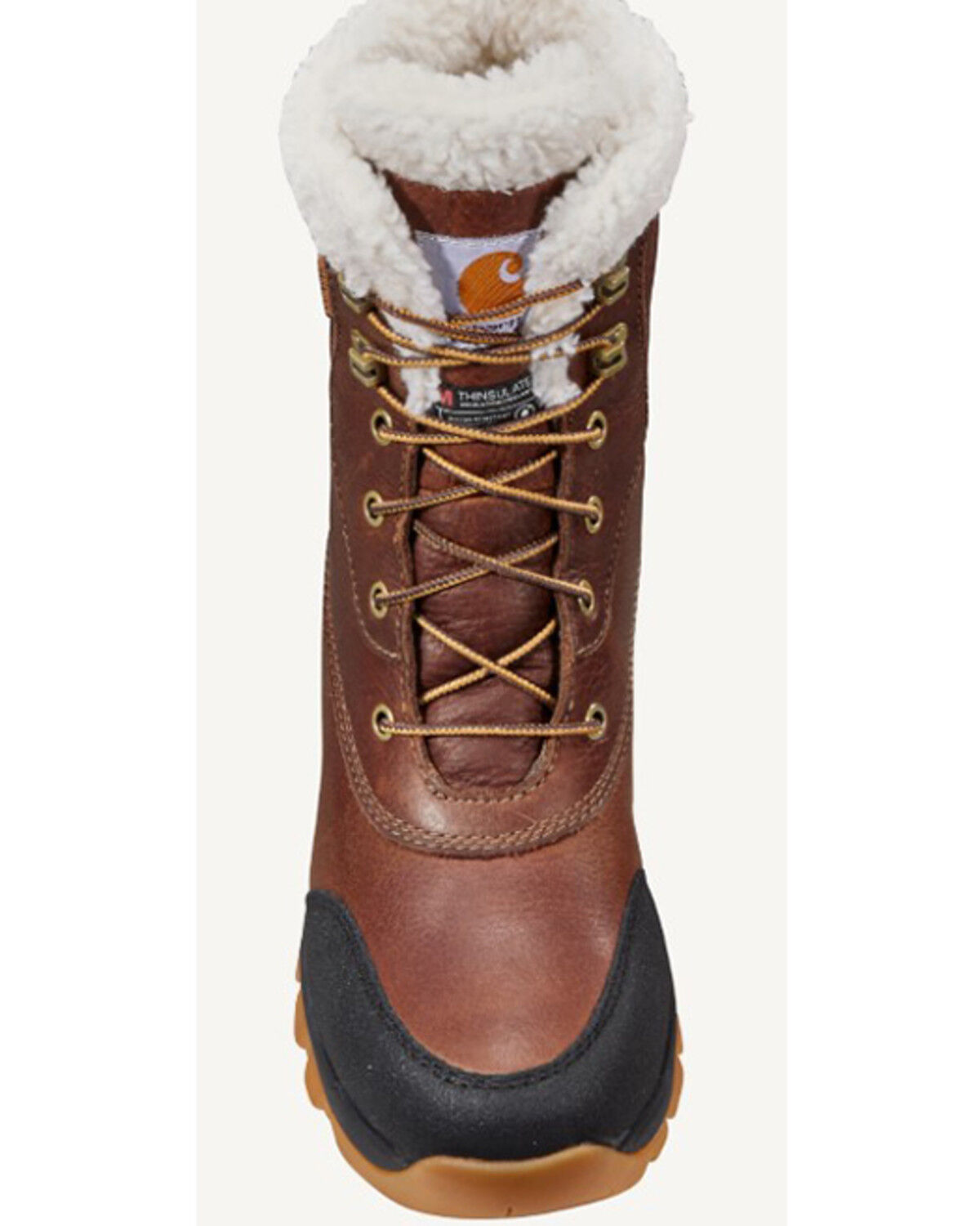 Image #4 - Carhartt Women's Pellston 8" Winter Work Boot - Soft Toe, Chestnut, hi-res