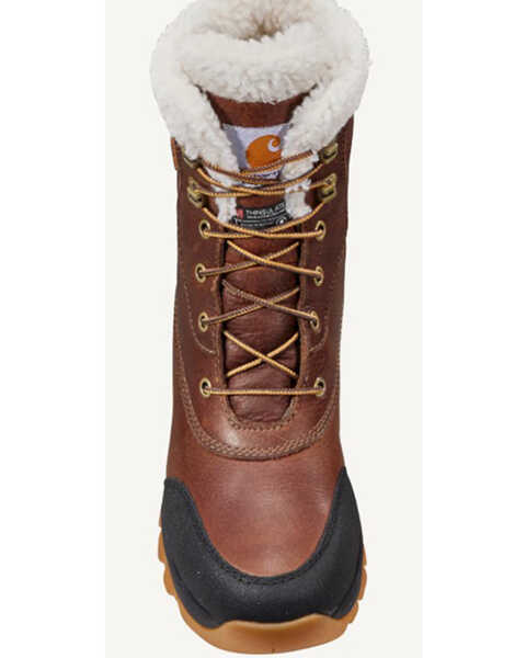 Image #4 - Carhartt Women's Pellston 8" Winter Work Boot - Soft Toe, Chestnut, hi-res