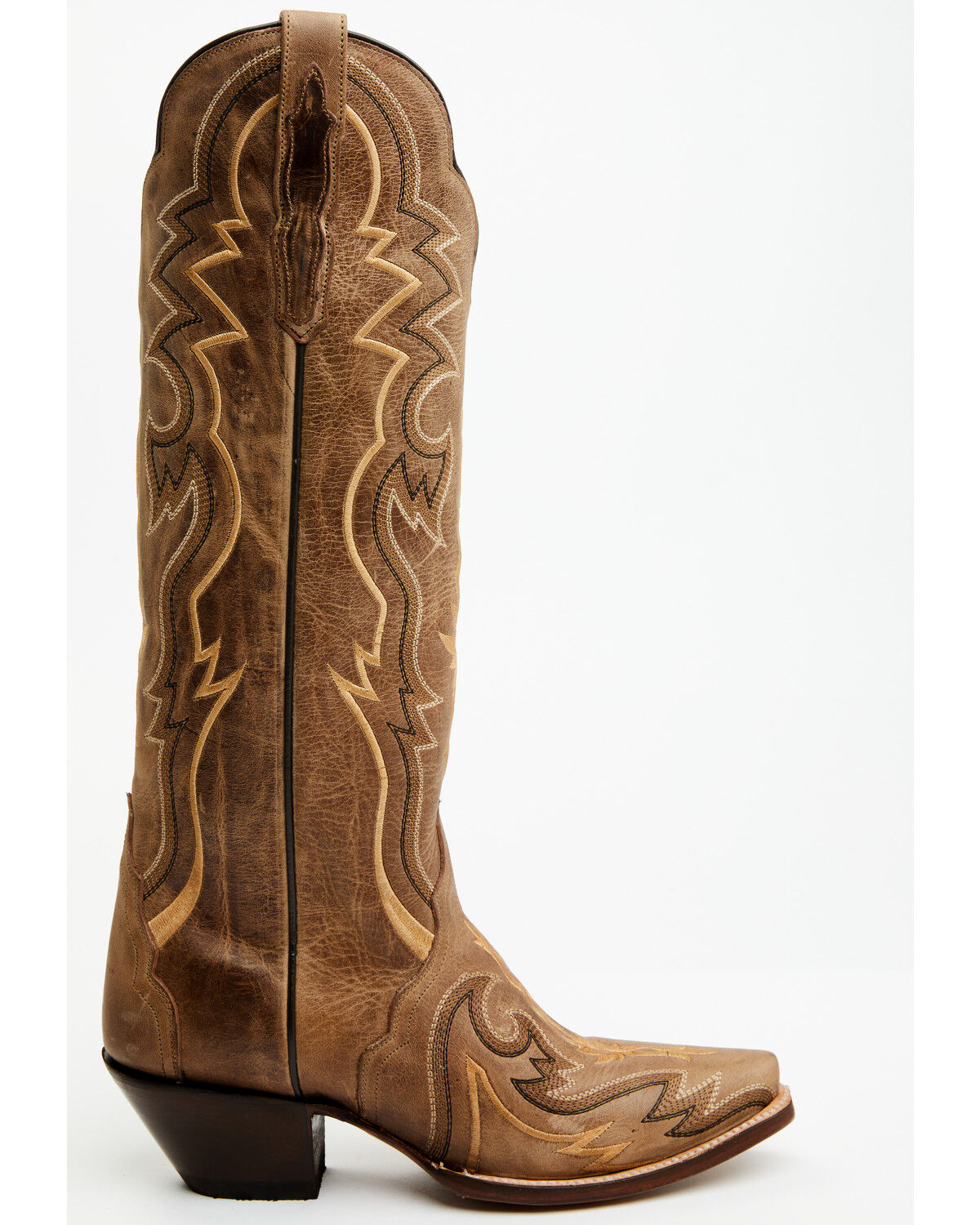 Image #2 - Dan Post Women's Triad Silvie Tall Western Boots - Snip Toe, Brown, hi-res