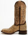 Image #3 - Dan Post Women's 12" Faux Python Western Boots - Broad Square Toe, Honey, hi-res