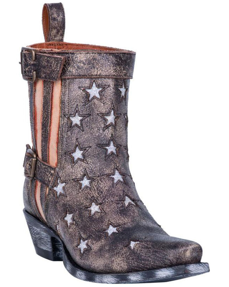 Dan Post Women's Star Struck Fashion Booties - Snip Toe, Black, hi-res