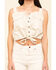 Image #4 - Free People Women's Palm Desert Denim Top, Ivory, hi-res