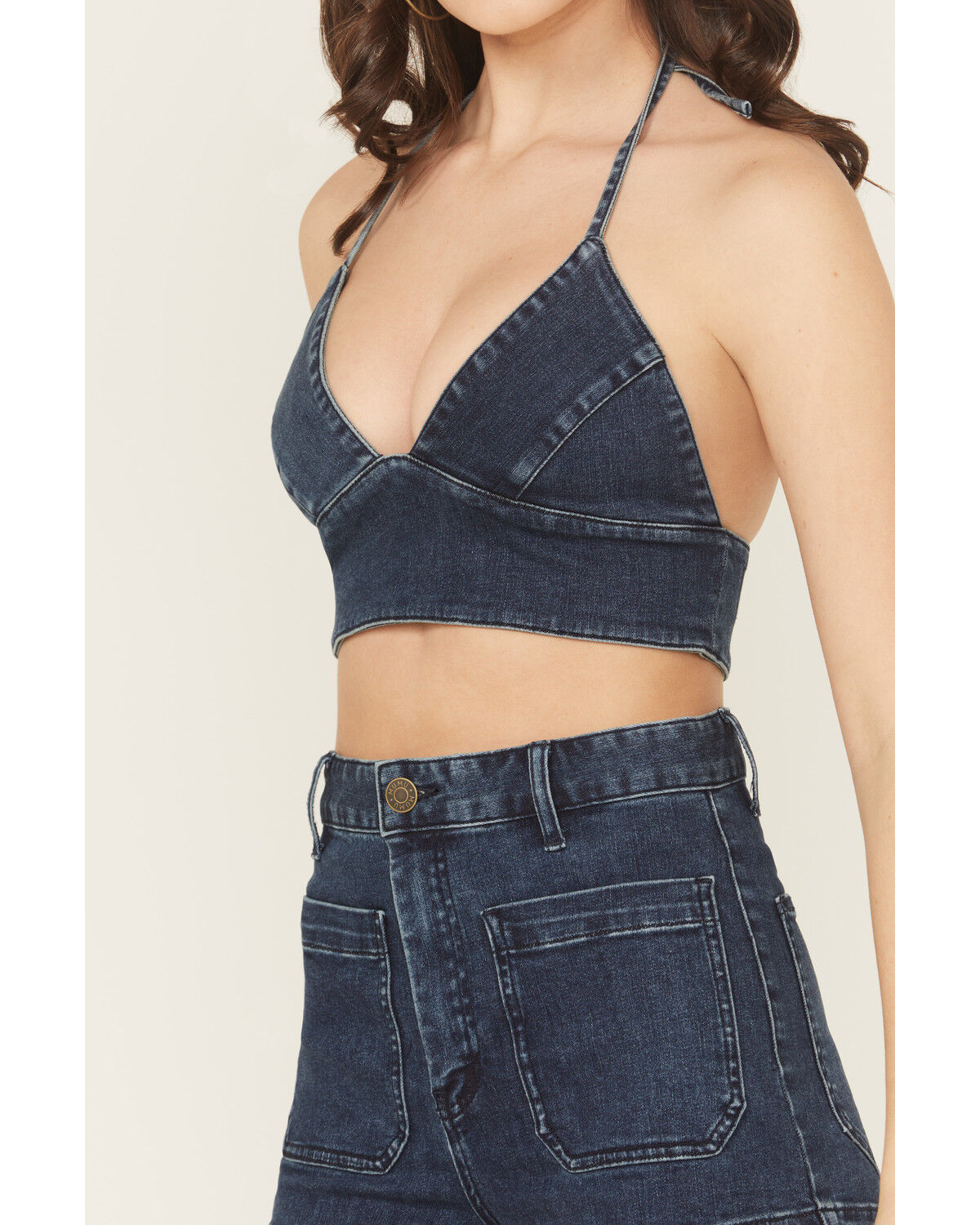 Image #3 - Show Me Your Mumu Women's Dark Wash Palm Springs Sleeveless Denim Shirt, Dark Wash, hi-res