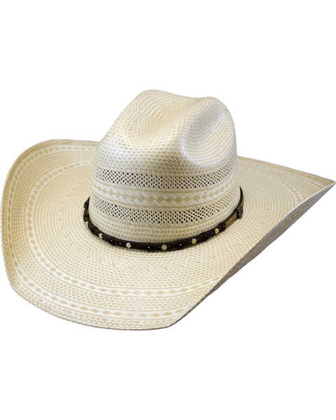 Image #1 - Justin Men's Hutson Bent Rail Straw Cowboy Hat , Ivory, hi-res