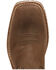 Ariat Hybrid Rancher Waterproof Pull On Work Boots - Square Toe, Brown, hi-res