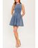 Image #2 - Flying Tomato Women's Caught in a Moment Denim Mini Dress, Light Wash, hi-res