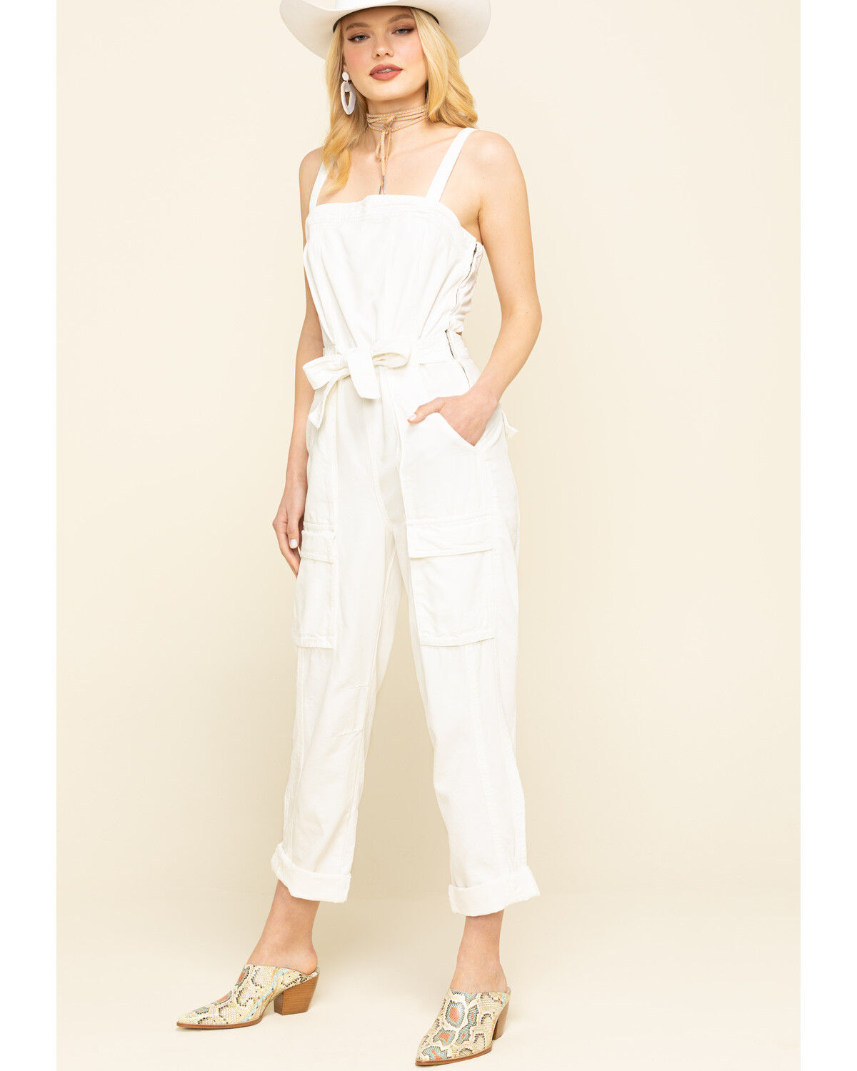 utility jumpsuit white