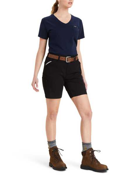 Image #1 - Ariat Women's Rebar DuraStretch Made Tough Shorts, Black, hi-res